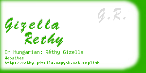 gizella rethy business card