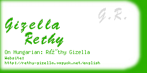 gizella rethy business card